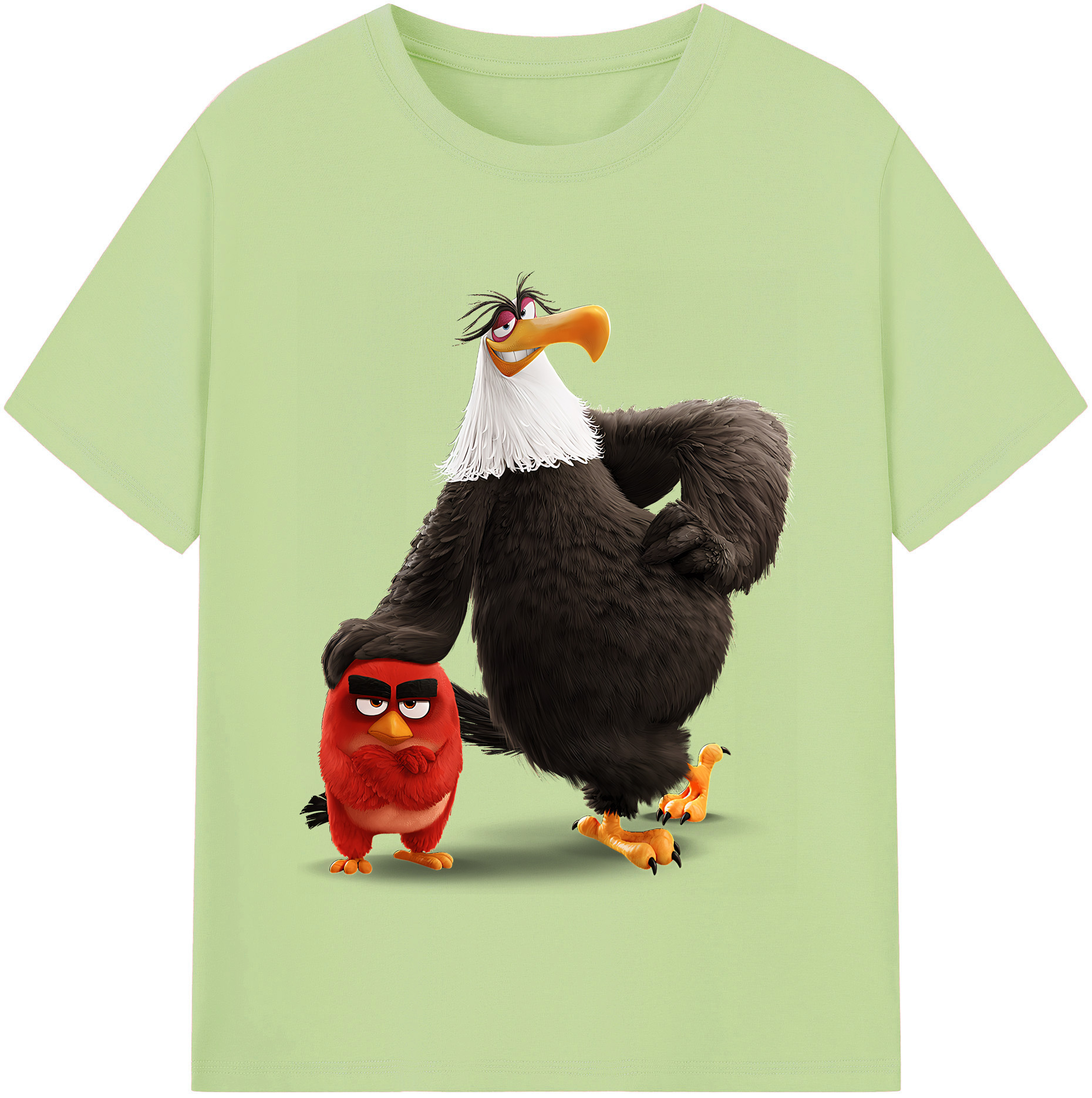 （画像用） Angry Birds アングリーバード 綿100％半袖Tシャツ（フロントプリント）